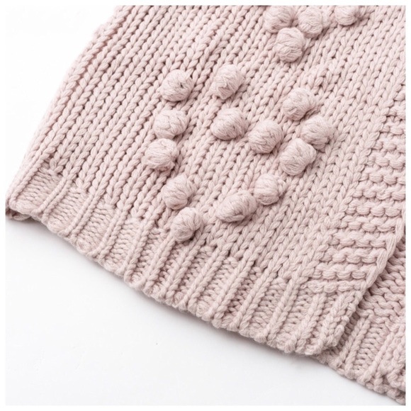 Soft Pink Heart Cardigan Sweater C105 - Picture 5 of 5